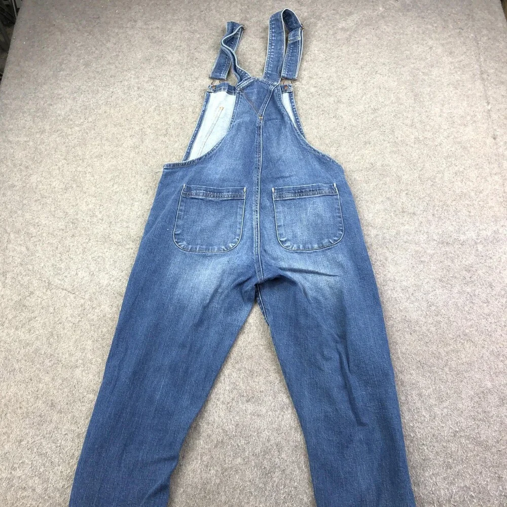 Lucky Brand Overalls Womens XS Blue Denim Slim Fit Adjustable Straps One Piece - Picture 6 of 10